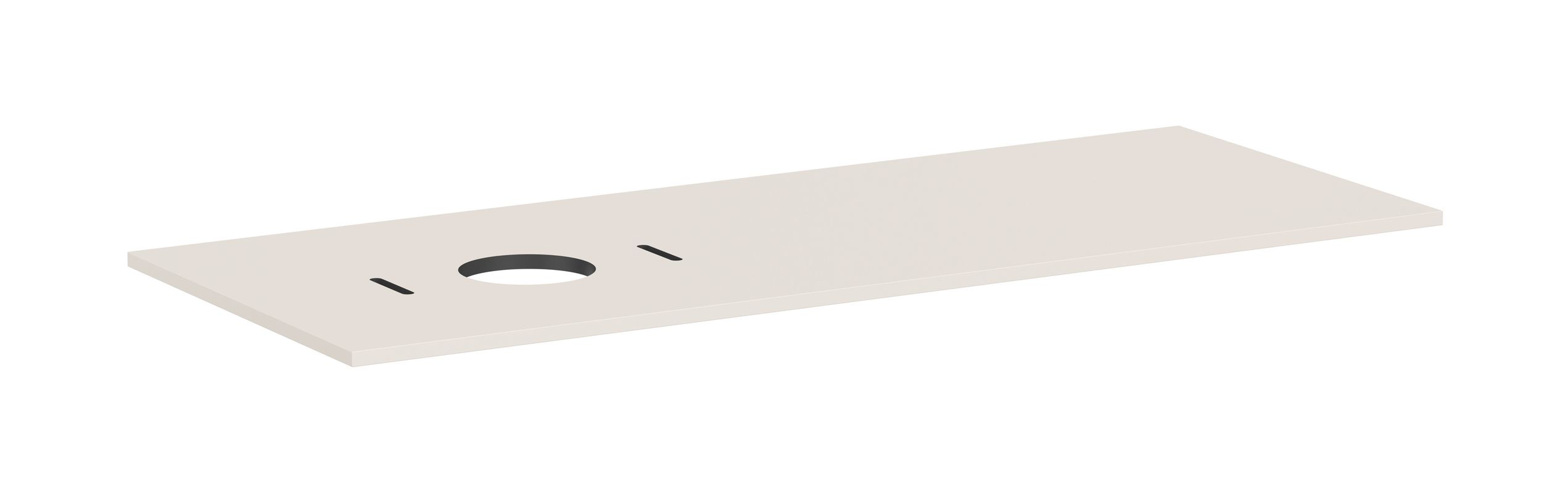 Hansgrohe Konsole Xilesa E mit Ausschnitt li.Aufsatzwasch.ohne Hl SBma, 1375 x 550 mm, Farbe sandbeige Bild 1