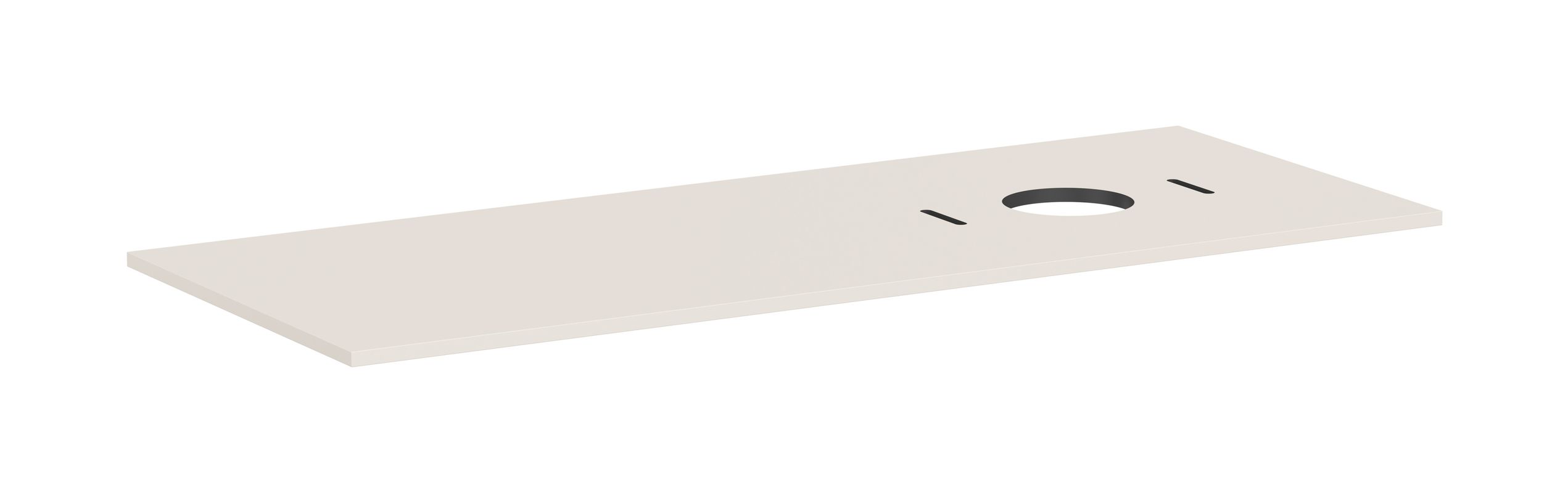 Hansgrohe Konsole Xilesa E mit Ausschnitt re.Aufsatzwasch.ohne Hl SBma, 1375 x 550 mm, Farbe sandbeige Bild 1