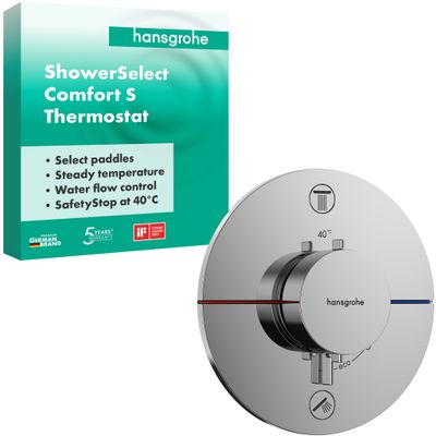 Hansgrohe Fertigset UP-Thermostat ShowerSelect Comfort S, 2 Verbraucher, Farbe chrom Bild 3