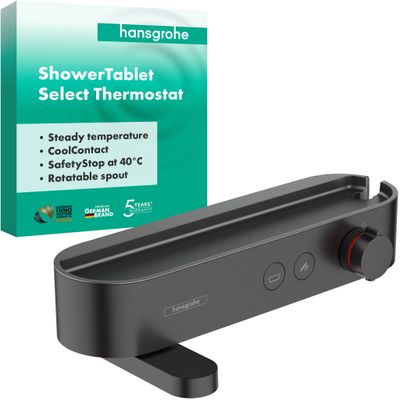 Hansgrohe Thermostat ShowerTablet Select 400 Wanne Aufputz matt, DN 15, Farbe schwarz Bild 3