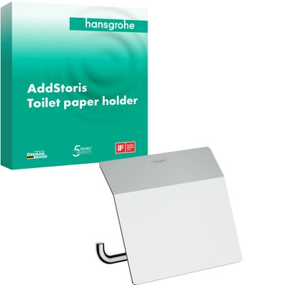 Hansgrohe Papierrollenhalter AddStoris, mit Deckel, verchromt, 86 x 116 x 116 mm, Farbe chrom Bild 2
