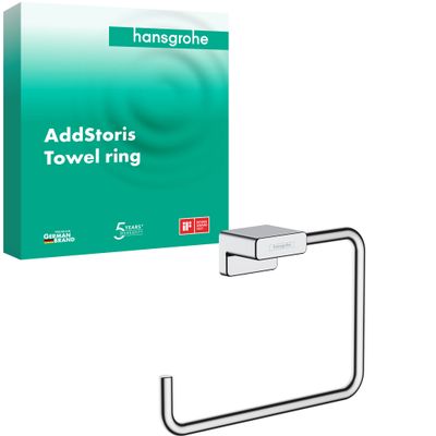 Hansgrohe Handtuchring AddStoris, 120 x 40 x 40 mm, Farbe chrom Bild 2