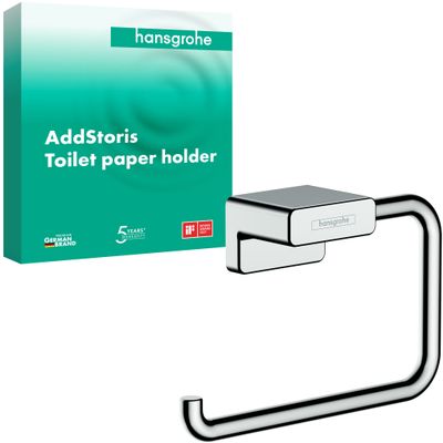 Hansgrohe Papierrollenhalter AddStoris, ohne Deckel, verchromt, 77 x 40 x 40 mm, Farbe chrom Bild 2