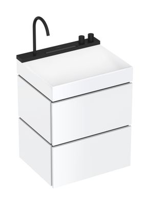 Hansgrohe Waschtischunterschrank Xilesa E mit 2SK PushOpen für WB MW, 580 x 470 mm, Farbe weiß Bild 2