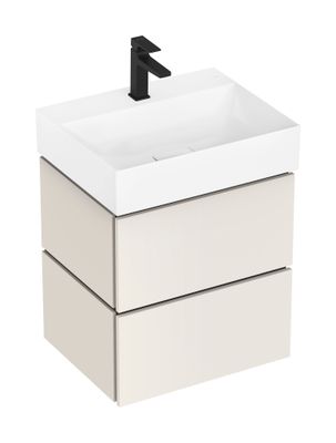 Hansgrohe Waschtischunterschrank Xilesa E 2 Schubkaesten Waschtisch SBma, 580 x 470 mm, Farbe sandbeige Bild 2