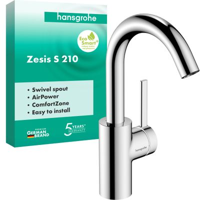 Hansgrohe WTM 210 Zesis S, mit Schwenkauslauf, ohne Ablaufgarnitur, Farbe chrom Bild 2