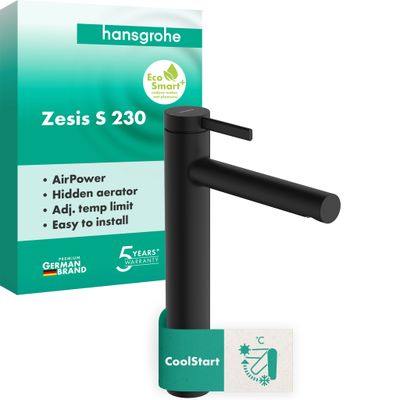 Hansgrohe WTM 230 Zesis S CoolStart für Waschsch, ohne Ablaufgarnitur mattschwarz Bild 2