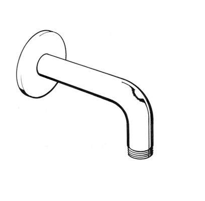 Hansgrohe Brausearm DN 15 241 mm Ausladung 90 Grad, ohne Kugelgelenk, 254 mm, Farbe chrom Bild 4