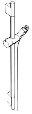 Hansgrohe Brausenstange Unica S Puro 90 mit Brauseschlauch 1600 mm, matt, 1008 mm, Farbe weiß Bild 14