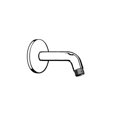 Hansgrohe Brausearm, 230 mm Ausladung 67 Grad, ohne Kugelgelenk, 241 mm, Farbe chrom Bild 5