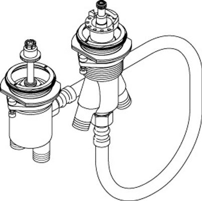 Hansgrohe Grundset Wannenrandthermostat, für externen Auslauf Bild 5