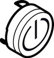 Hansgrohe Druckknopf Symbol ON / OFF, Farbe weiß Bild 2