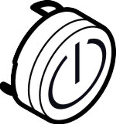 Hansgrohe Druckknopf Symbol ON / OFF, Farbe weiß Bild 2