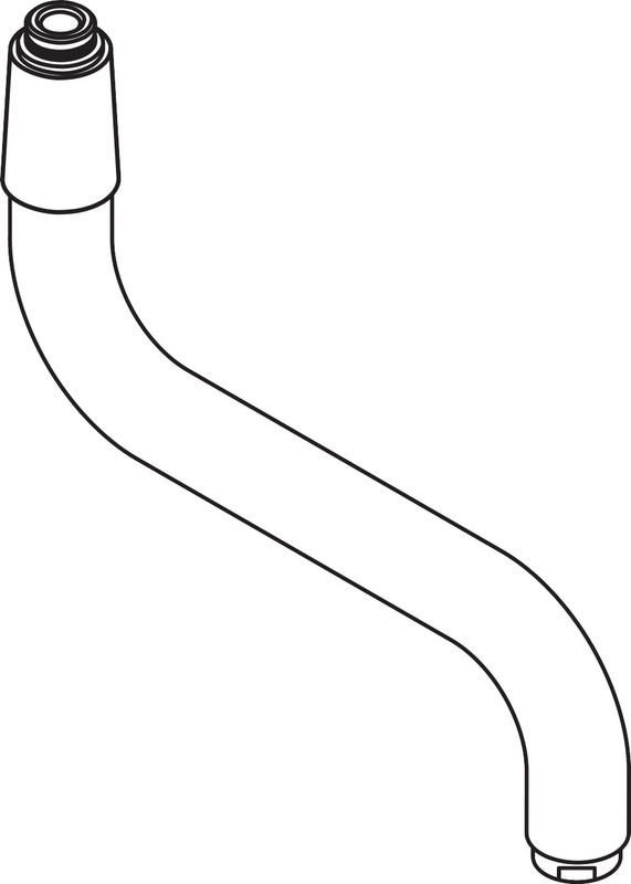 Hansgrohe Auslauf Küche Wand 200 mm, Farbe silberfarben Bild 1
