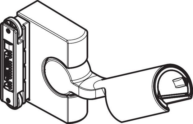 Hansgrohe Schieber komplett, für Unica E Brausestangen, Farbe silberfarben Bild 2