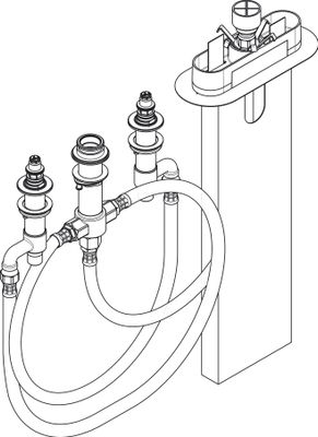 Hansgrohe 4-Loch Wannenarmatur Grundset, mit sBox, Farbe chrom Bild 4