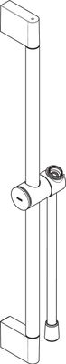 Hansgrohe Brausestange Unica / Pulsify 650 mm, mit Push Schieber und Brauseschlauch MSW, 669 mm, Farbe schwarz Bild 11