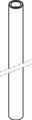 Hansgrohe Steigrohr für Vernis Blend / Shape Showerpipe-/Reno, 845 mm, mattschwarz Bild 2