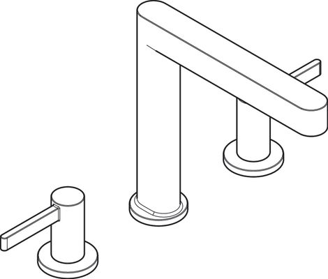 Hansgrohe 3-Loch Waschtischarmatur 160 Finoris, mit Push-Open Ablaufgarnitur, Farbe chrom Bild 7