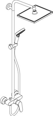 Hansgrohe Showerpipe Crometta E 240 Einhebelmischer, 1383 x 240 x 470 mm, Farbe chrom Bild 9