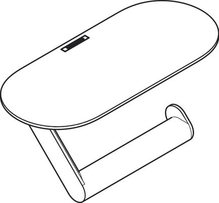 Hansgrohe Papierrollenhalter WallStoris, mit Ablage mattweiss, 97 x 100 x 100 mm, Farbe weiß Bild 24