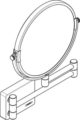 Hansgrohe Rasierspiegel AddStoris BBC, 283 x 208 mm, Farbe black chrome Bild 6