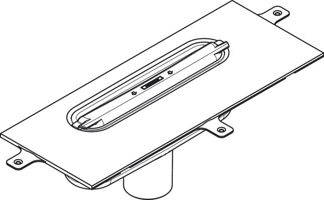 Hansgrohe uBox Grundkörper universal für Duschrinne Ablaufgehaeuse, für vertikale Installation, 142 x 397 x 166 mm Bild 5