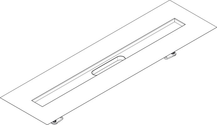 Hansgrohe Installationsset RainDrain 1000 mm, für Duschrinnen Fertigsets, 41 x 1000 x 113 mm Bild 4