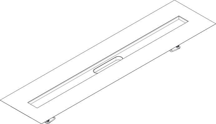 Hansgrohe Installationsset RainDrain 1200 mm, für Duschrinnen Fertigsets, 41 x 1200 x 113 mm Bild 4