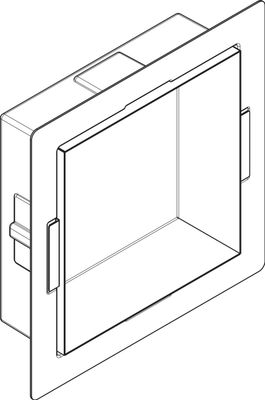 Hansgrohe Wandnische XtraStoris Minimalistic rahmenlos 300 x 300 x 100 mm MSW, 390 x 390 mm Bild 36