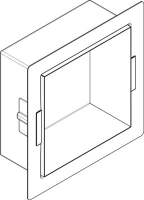 Hansgrohe Wandnische XtraStoris Minimalistic rahmenlos 300 x 300 x 140 mm MW, 390 x 390 mm, Farbe weiß Bild 30