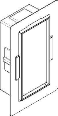 Hansgrohe XtraStoris Rock Wandnische, mit befliesb.Tür 300 x 150 x 100 mm MW, 390 x 240 mm, Farbe weiß Bild 4