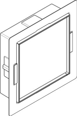 Hansgrohe XtraStoris Rock Wandnische, mit befliesb.Tür 300 x 300 x 100 mm MSW, 390 x 390 mm Bild 4