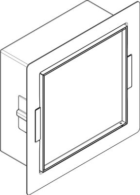 Hansgrohe XtraStoris Rock Wandnische, mit befliesb.Tür 300 x 300 x 140 mm BST, 390 x 390 mm Bild 5