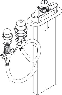 Hansgrohe 3-Loch Wannenarmatur Grundkörper Axor, für Wannenrandmontage sBox Bild 4