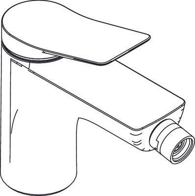 Hansgrohe Bidetmischer Vivenis mit Zugstangen-Ablaufgarnitur matt, Farbe schwarz Bild 4