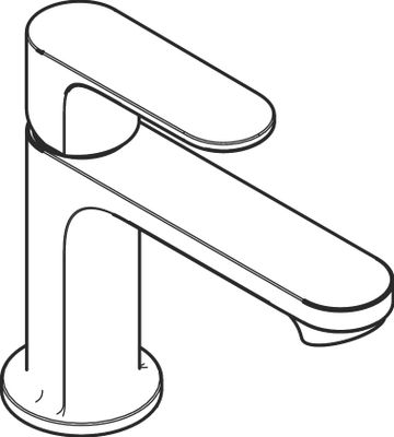 Hansgrohe E Einhebel-Waschtischmischer 80, mit Metall-Zugstange, CoolStart, Farbe chrom Bild 5