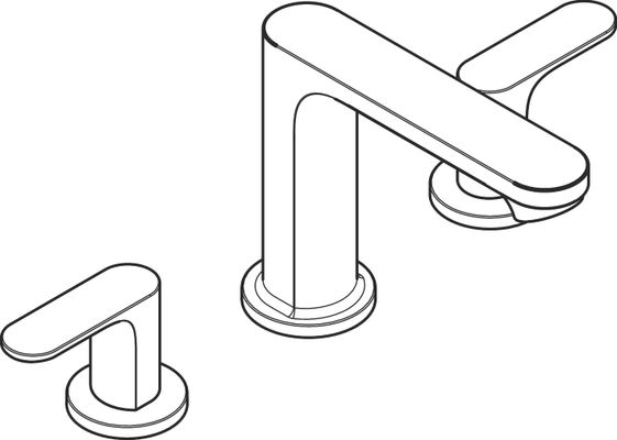 Hansgrohe 3-Loch Waschtischarmatur Rebris S, mit Zugstange, Farbe chrom Bild 6