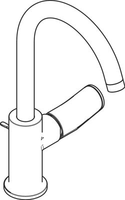 Hansgrohe S Einhebel-Waschtischmischer 210 mit Ablaufgarnitur, schwenkbar, matt schw, Farbe schwarz Bild 10