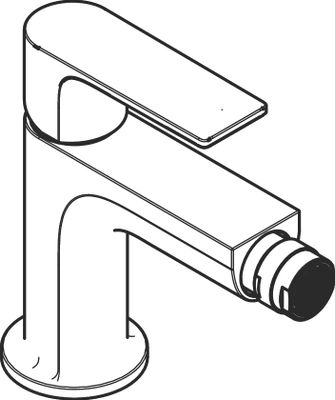 Hansgrohe Bidetmischer Rebris E, mit Zugstangen-Ablaufgarnitur MSW, Farbe schwarz Bild 5