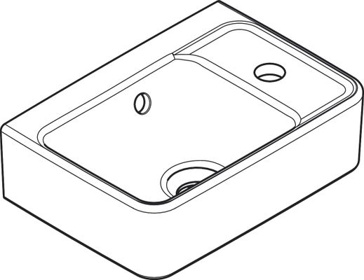 Hansgrohe Handwaschbecken Xanuia Q 360 x 250 mm, mit Hahnloch und Überlauf weiss, 150 x 250 mm, Farbe weiß Bild 11