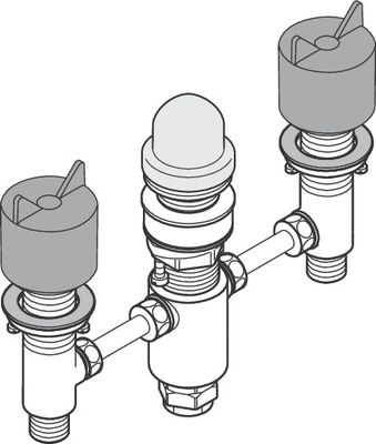 Hansgrohe 3-Loch Wannenarmatur Grundkörper, für Wannenrandmontage Bild 4