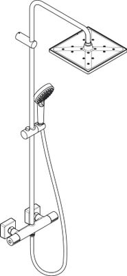 Hansgrohe Showerpipe Vernis Shape 240 1-strahlig, mit Thermostat, 1124 x 277 x 547 mm, Farbe schwarz Bild 24