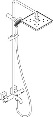 Hansgrohe Showerpipe 240 1jet Vernis Shape matt, mit Wannenthermostat, 1524 x 276 x 547 mm, Farbe schwarz Bild 16