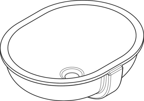 Hansgrohe Unterbauwaschtisch Xuniva U 450 x 350 mm ohne Hahnloch mit Überlauf weiss, 175 x 400 mm, Farbe weiß Bild 5