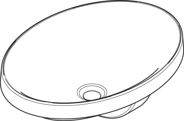 Hansgrohe Einbauwaschtisch Xuniva D 550 x 400 mm ohne Hahnloch mit Überlauf SMC weiss, 175 x 400 mm, Farbe weiß Bild 3