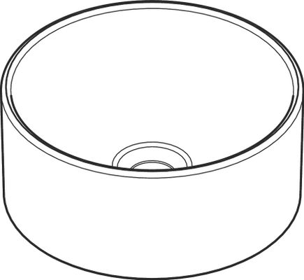 Hansgrohe Aufsatzwaschtisch Xuniva S 300 x 300 mm ohne Hahnloch u.Überlauf weiss, 130 x 300 mm, Farbe weiß Bild 5