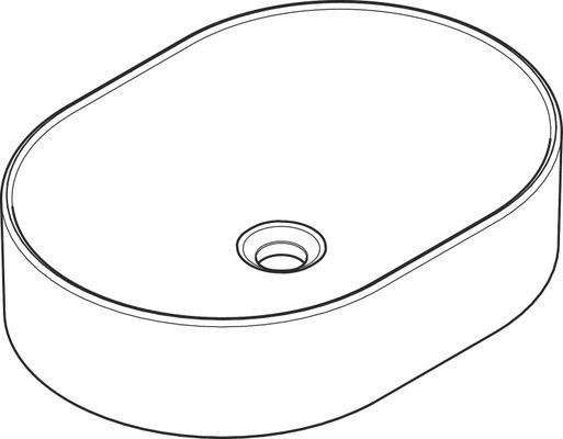 Hansgrohe Aufsatzwaschtisch Xuniva U 550 x 400 mm ohne Hahnloch u.Überlauf weiss, 130 x 400 mm, Farbe weiß Bild 6