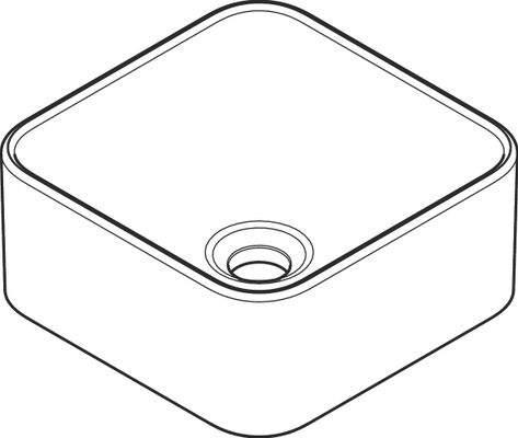 Hansgrohe Aufsatzwaschtisch Xuniva Q 300 x 300 mm ohne Hahnloch u.Überlauf SMC weiss, 130 x 300 mm, Farbe weiß Bild 4