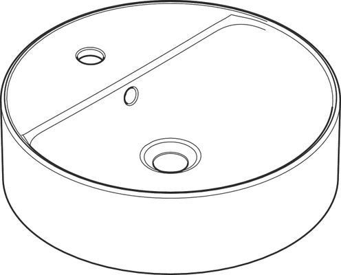 Hansgrohe Aufsatzwaschtisch Xuniva S 450 x 450 mm mit Hahnloch u.Überlauf SMC weiss, 145 x 450 mm, Farbe weiß Bild 4